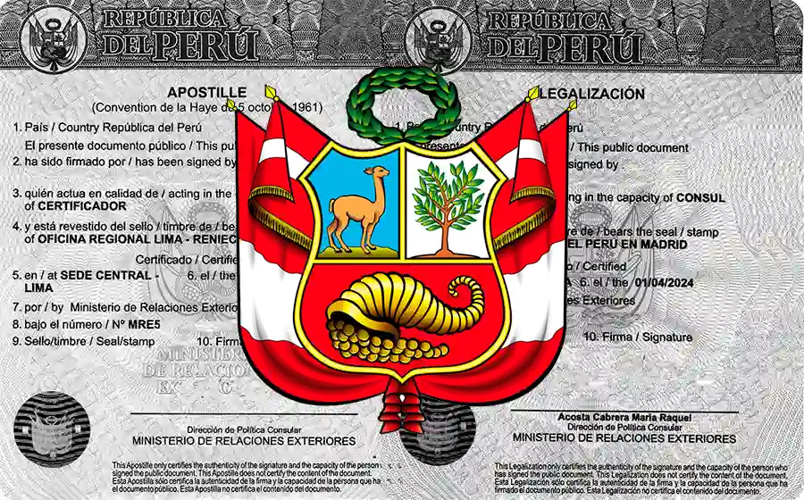 Proceso de legalización de documentos en Perú